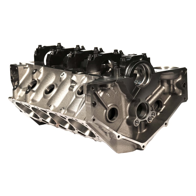 Dart SHP Pro Bare Chevrolet Small-Block Engine Block; Gray Iron; 400 Main Journals; 4.125-Inch Bore; 9.025-Inch Deck; Steel Main Caps 31162212