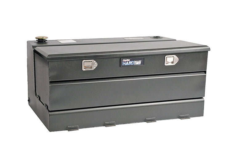 Dee Zee 50 Gal Transfer Tank/Toolbox Combo; Black Steel DZ91740SB