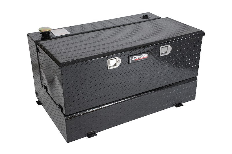 Dee Zee 111 Gal Transfer Tank/Toolbox Combo; Black Aluminum DZ92656B