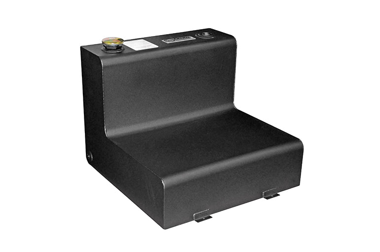 Dee Zee 45 Gal L-Shaped Transfer Tank; Black Steel DZ92754SB