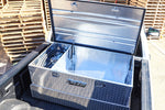Dee Zee 62 Gal Transfer Tank/Toolbox Combo; Aluminum; With Pump DZ92847