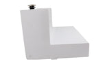 Dee Zee 92 Gal L-Shaped Auxiliary Diesel Tank; White Steel DZ92747XS