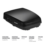 Dometic FreshJet 5 15,000 BTU RV Rooftop Air Conditioner with Heat Pump FJX5557EHPBKCS