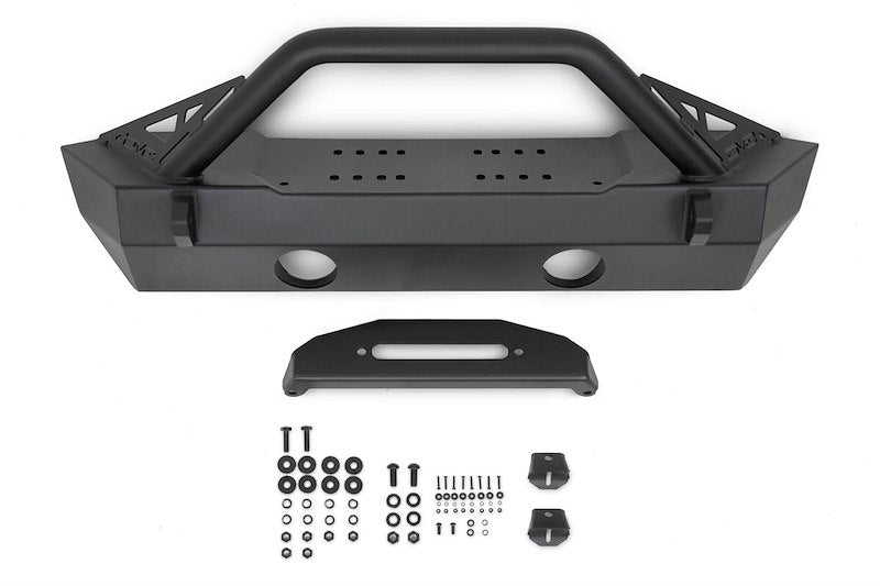 DV8 Offroad Modular Front Winch Bumper with Bull Bar for Jeep Wrangler JL FBJL-05