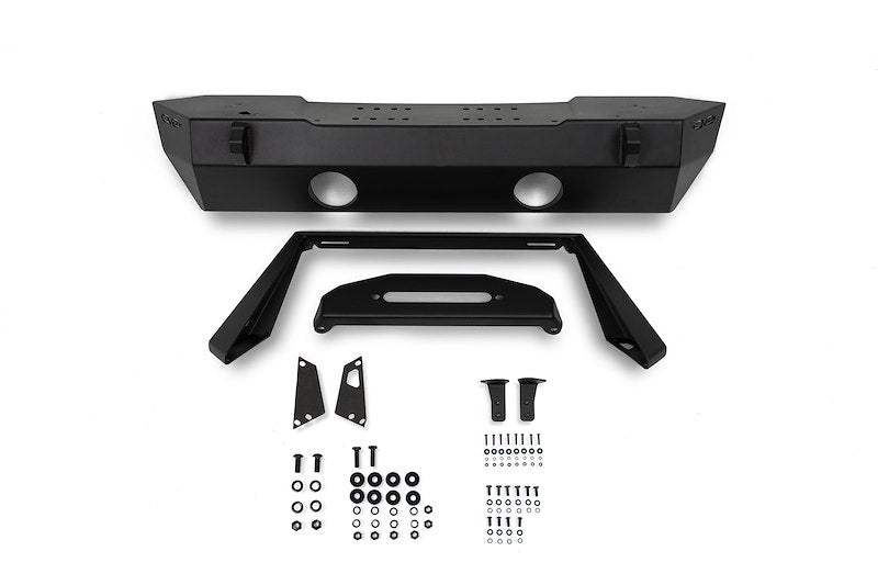 DV8 Offroad Modular Front Winch Bumper with Removable Bull Bar for Jeep Wrangler JL FBJL-06