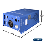 Aims Power 3000W Pure Sine Inverter, 120/240VAC PILF30W12V240VS