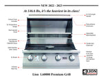 Lion Built in BBQ LP 32" (Cutout: 31" x 21 1/2" x 9 5/8") w/ Grill Cover L-60000