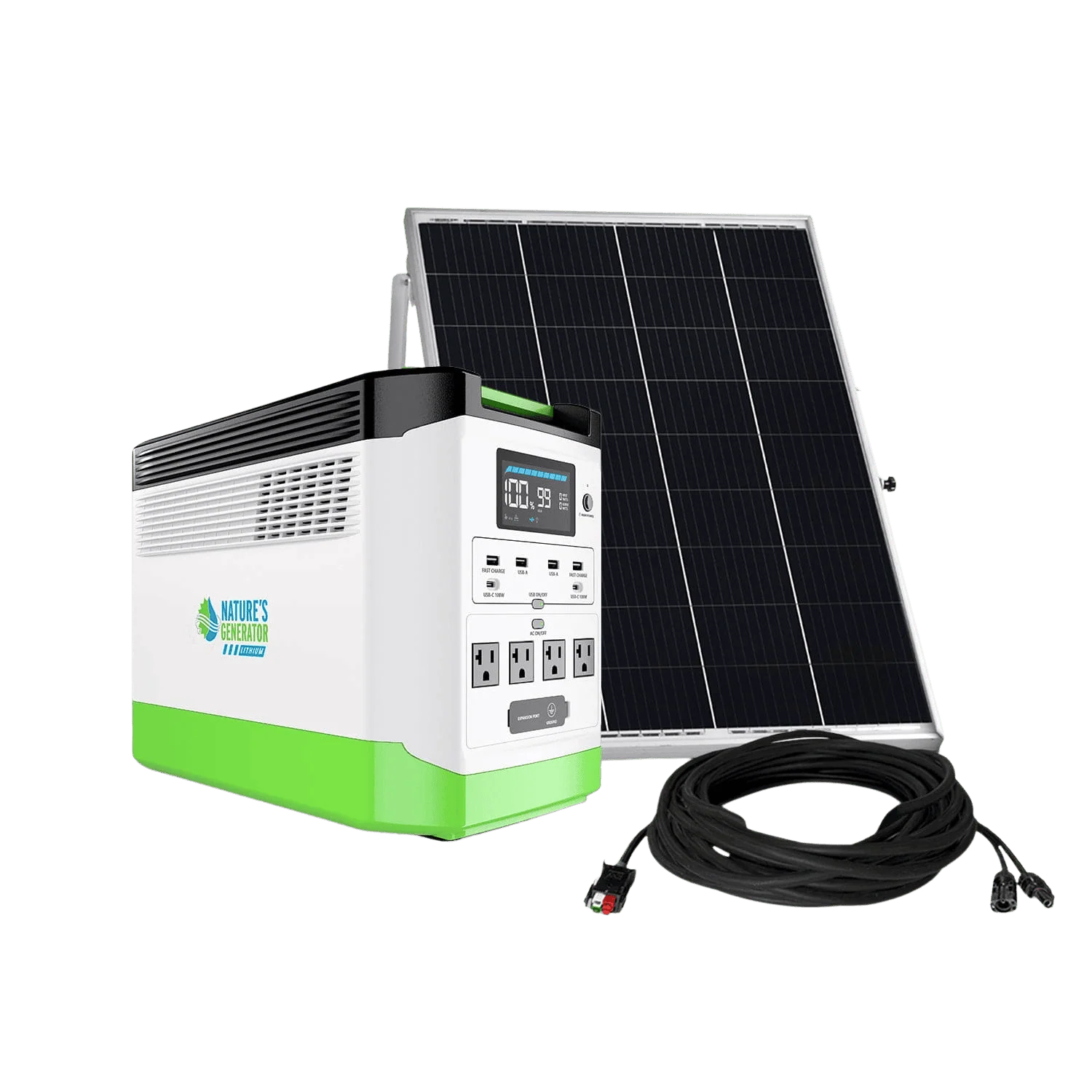Nature's Generator High Capacity Lithium 1800 Solar Generator NGLGNAUF