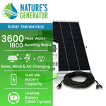 Nature's Generator High Capacity Lithium 1800 Solar Generator NGLGNAUF