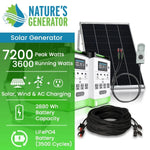 Nature's Generator High Capacity Lithium 1800 Solar Generator and Transfer Switch NGLGNAUP