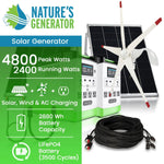 Nature's Generator High Capacity Lithium 1800 Solar and Wind Generator NGLGNAUW