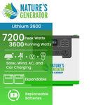Nature's Generator Lithium 3600 Power Station NGLGN36