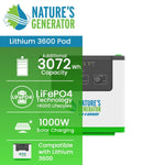 Nature's Generator Lithium 3600 Power Pod NGLPD36