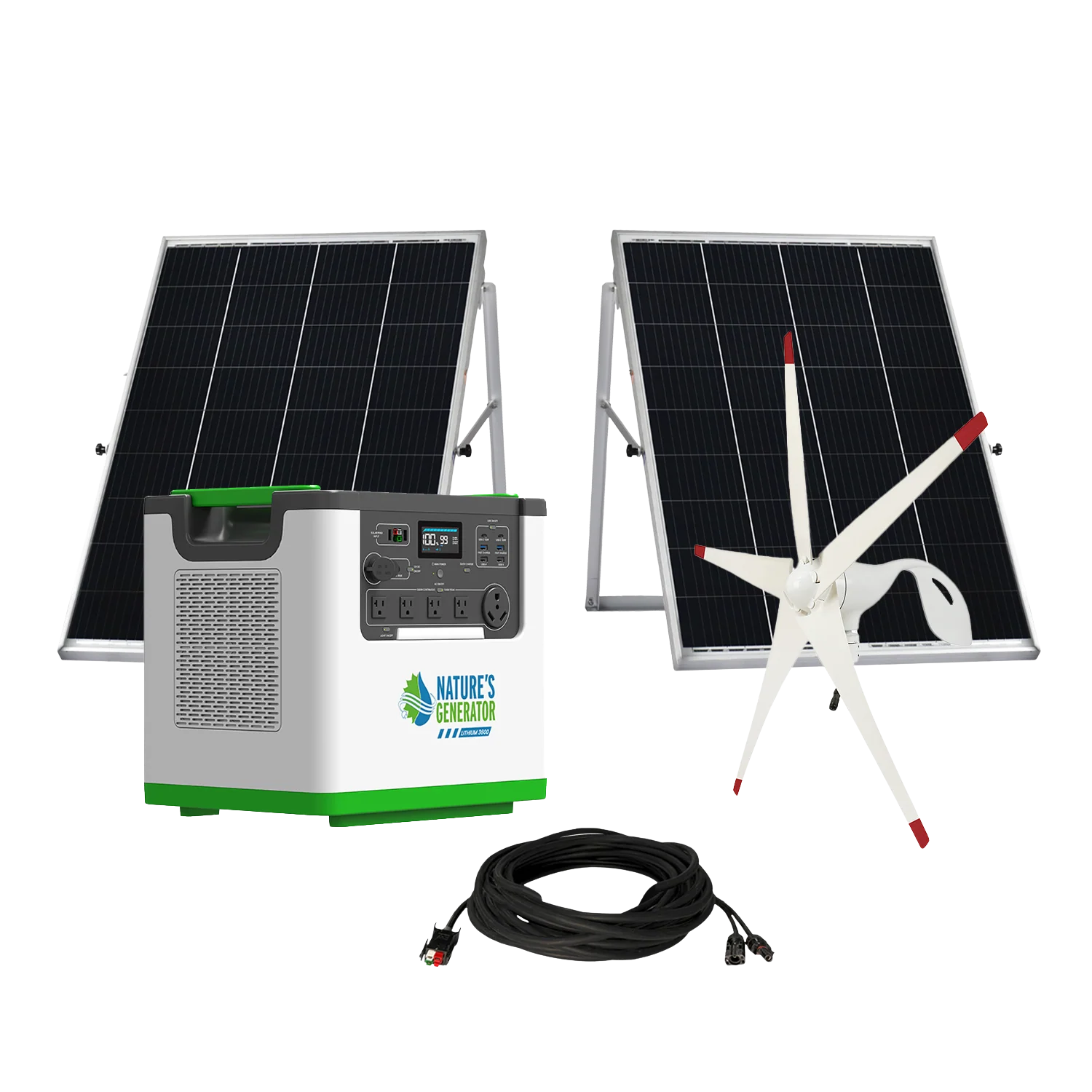 Nature's Generator Lithium 3600 Solar and Wind Generator NGL36AUW