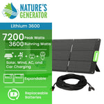 Nature's Generator Lithium 3600 Solar Generator NGL36AUF2