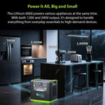 Nature's Generator Lithium 6000 and Transfer Switch NGLGNSXPA