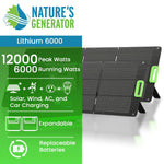 Nature's Generator Lithium 6000 with Solar Panel NGLSXAU