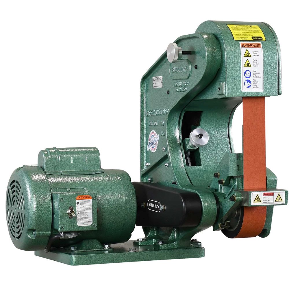 Burr King Model 482 2 x 48 Three Wheel Belt Grinder 40100