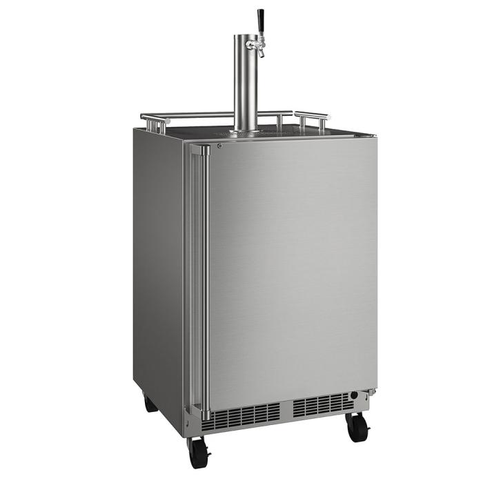Marvel 24" Mobile Dispenser with Single Beer & Beverage Tap MOKR224-SSA1A