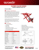 Olympic 6,000 lb Portable Mid-Rise Scissor Lift MRSL-6