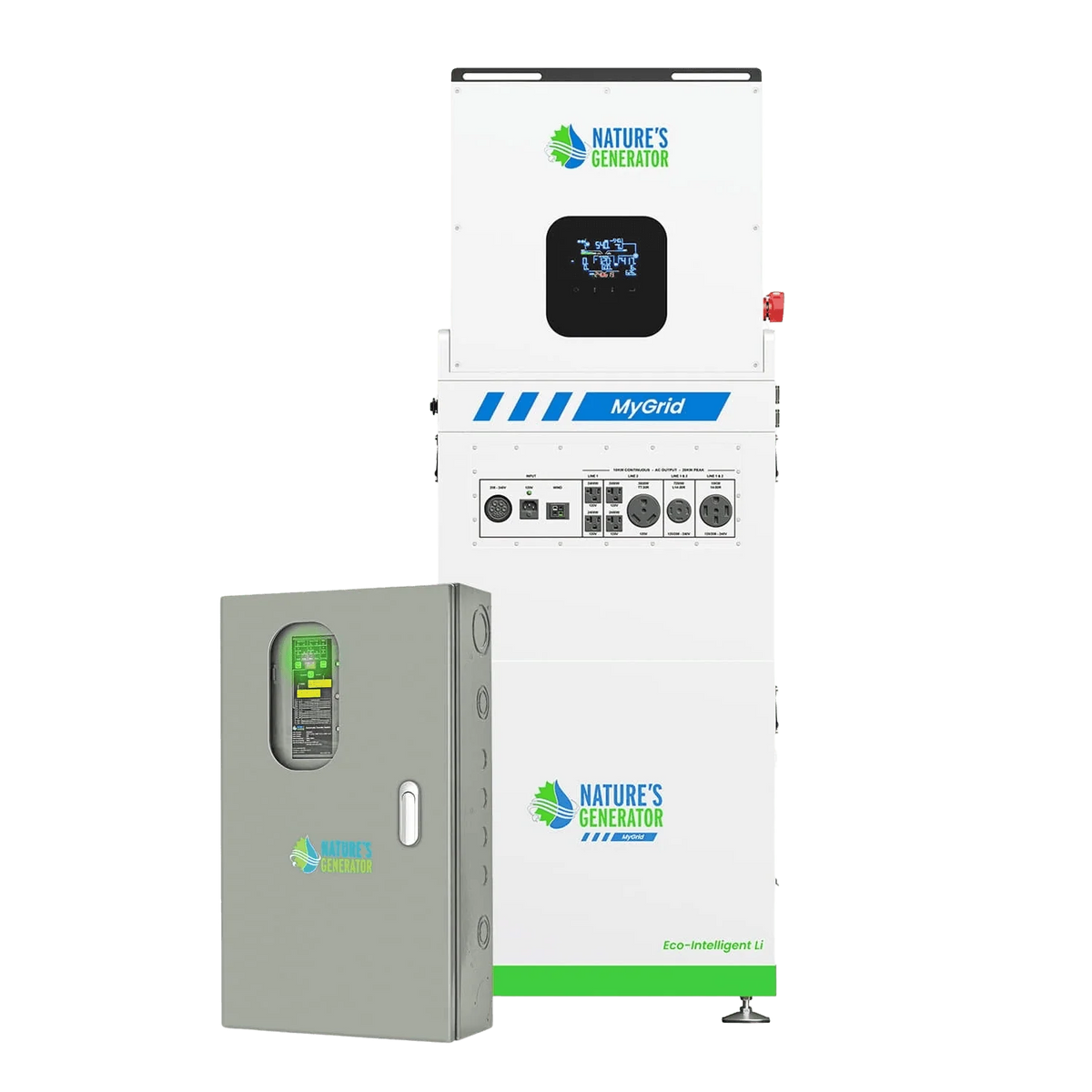 Nature's Generator MyGrid 10K with Transfer Switch for House Battery Backup NGMGTNP