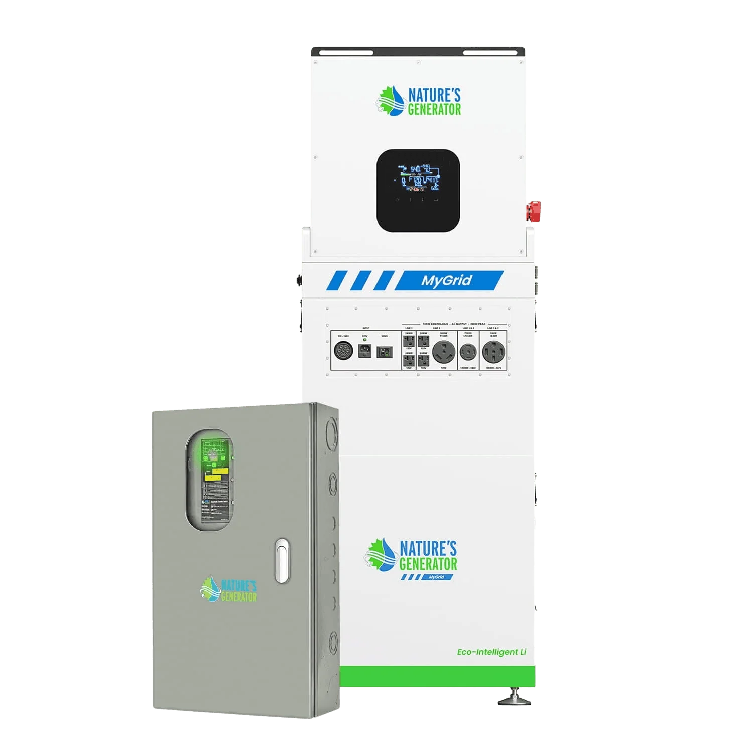 Nature's Generator MyGrid 10K with Transfer Switch for House Battery Backup NGMGTNP