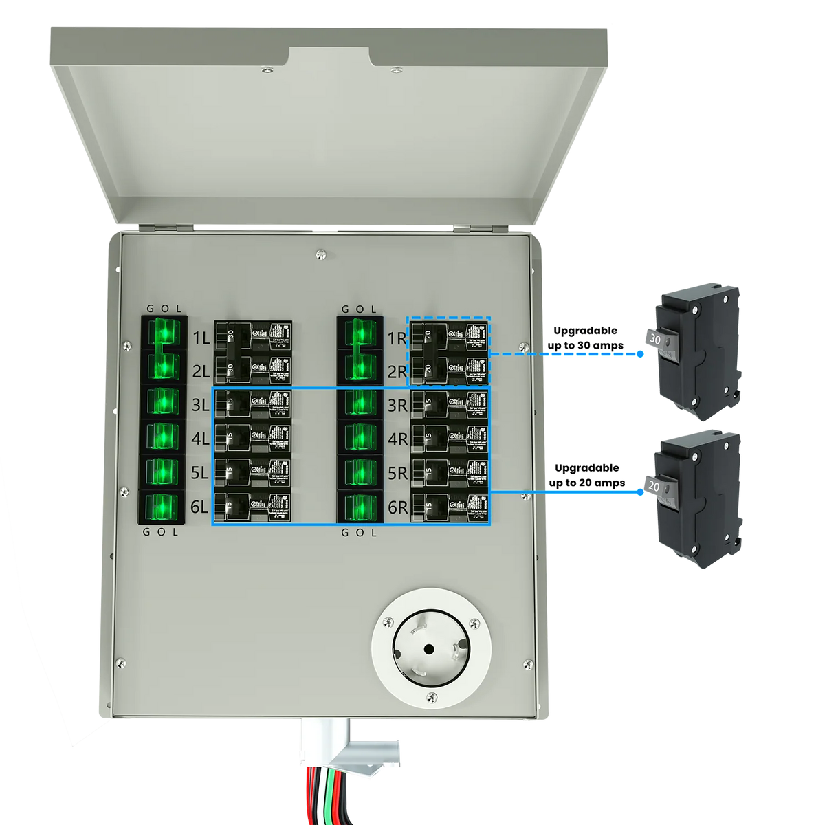 Solar Generator Switch Nature's Generator Powerhouse V2 Solar Generator and Transfer Switch N