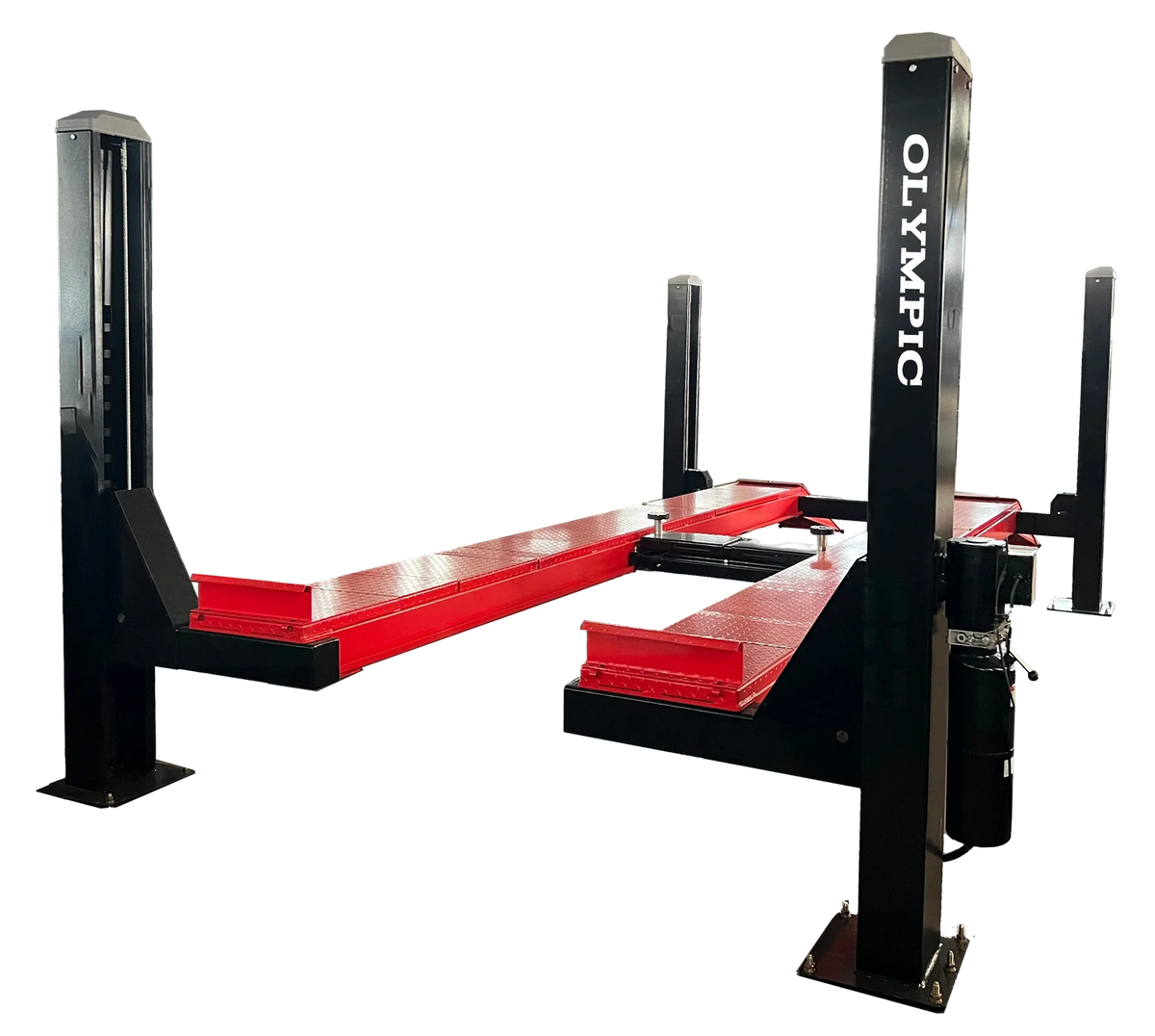 Olympic Open Front Alignment Lift / 15,000-lb. Capacity Car & Truck Maintenance / Turntables / Slip Plates / 138″ W X 246″ L 4PHDXLA-15