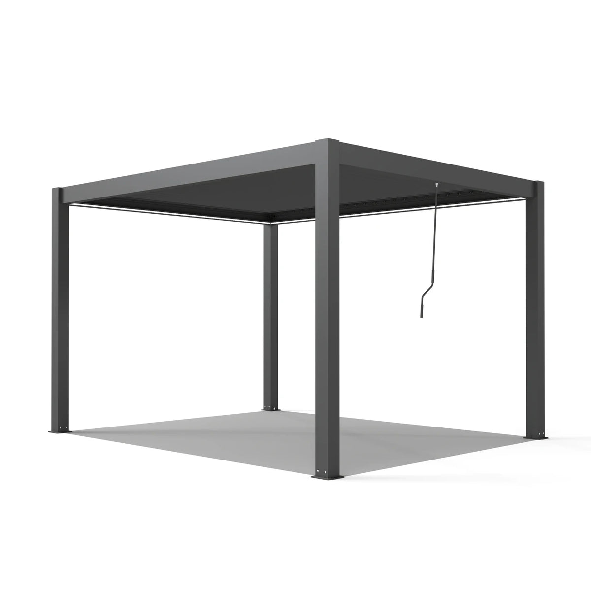 ALEKO 10x12 ft. Outdoor Aluminum Pergola with LED Lights - Noble Collection PERG10X12NOBLE-AP