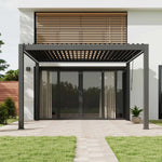 ALEKO 10x12 ft. Outdoor Aluminum Pergola with LED Lights - Noble Collection PERG10X12NOBLE-AP