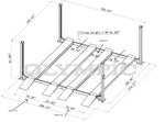 Olympic 10,000 lb 4-Post Car Stacking Lift – 4-Vehicle Storage Lift with 78″ Clearance & 173″ Drive-Through Width 4PXW-10
