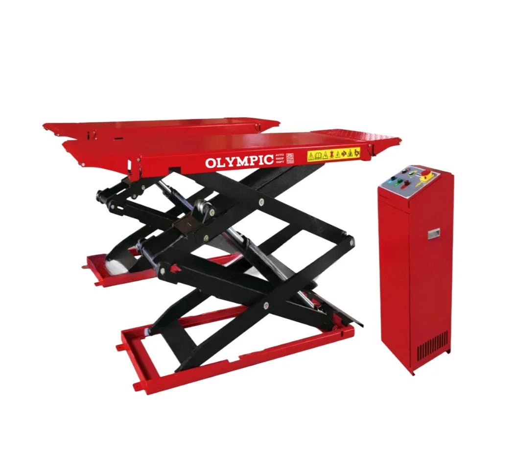 Olympic 7,800 lb Full-Rise Scissor Car Lift – 72.8" Lift Height, 220V, 3HP FRSL-78