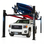 Olympic “The Skipper” 10,000 lb Portable Boat & Trailer Lift – Extra-Wide 4-Post Storage Lift with Adjustable Runway HDMBL-10