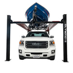 Olympic “The Skipper” 10,000 lb Portable Boat & Trailer Lift – Extra-Wide 4-Post Storage Lift with Adjustable Runway HDMBL-10