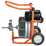 General Pipe Cleaners Mini rooter | 50-Ft. X 1/2-In. Cable | MRCS Cutter Set | Power Cable Feed 110480.GEN