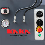 KaKa Industrial Hydraulic Circular Cold Saw, 12.4 inch Semi-Automatic Metal Cutting Saw with Foot Pedal Control PDS-12H for Steel and Aluminum, Double Vise and Coolant System 188031V230
