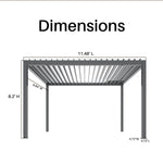 ALEKO 10x12 ft. Powered Aluminum Pergola with LED Lights - Noble Collection PERG10X12NOBLE2-AP
