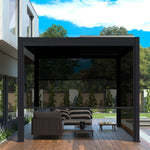 ALEKO Pergola Pull Down Privacy Screen – 10’ PERGZIP10FT-AP