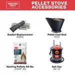 Wiseway GW1949 2,000 Sq Ft EPA Certified Gravity Fed Non-Electric Pellet Stove GW1949