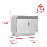 US Stove 1,000 Sq Ft Wall Mount Direct Vent Pellet Stove with 28 lb Hopper and Remote AP5000