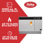 US Stove 1,000 Sq Ft Wall Mount Direct Vent Pellet Stove with 28 lb Hopper and Remote AP5000