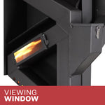 Wiseway GW1949 2,000 Sq Ft EPA Certified Gravity Fed Non-Electric Pellet Stove GW1949