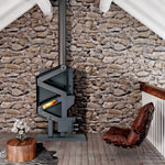 Wiseway GW1949 2,000 Sq Ft EPA Certified Gravity Fed Non-Electric Pellet Stove GW1949