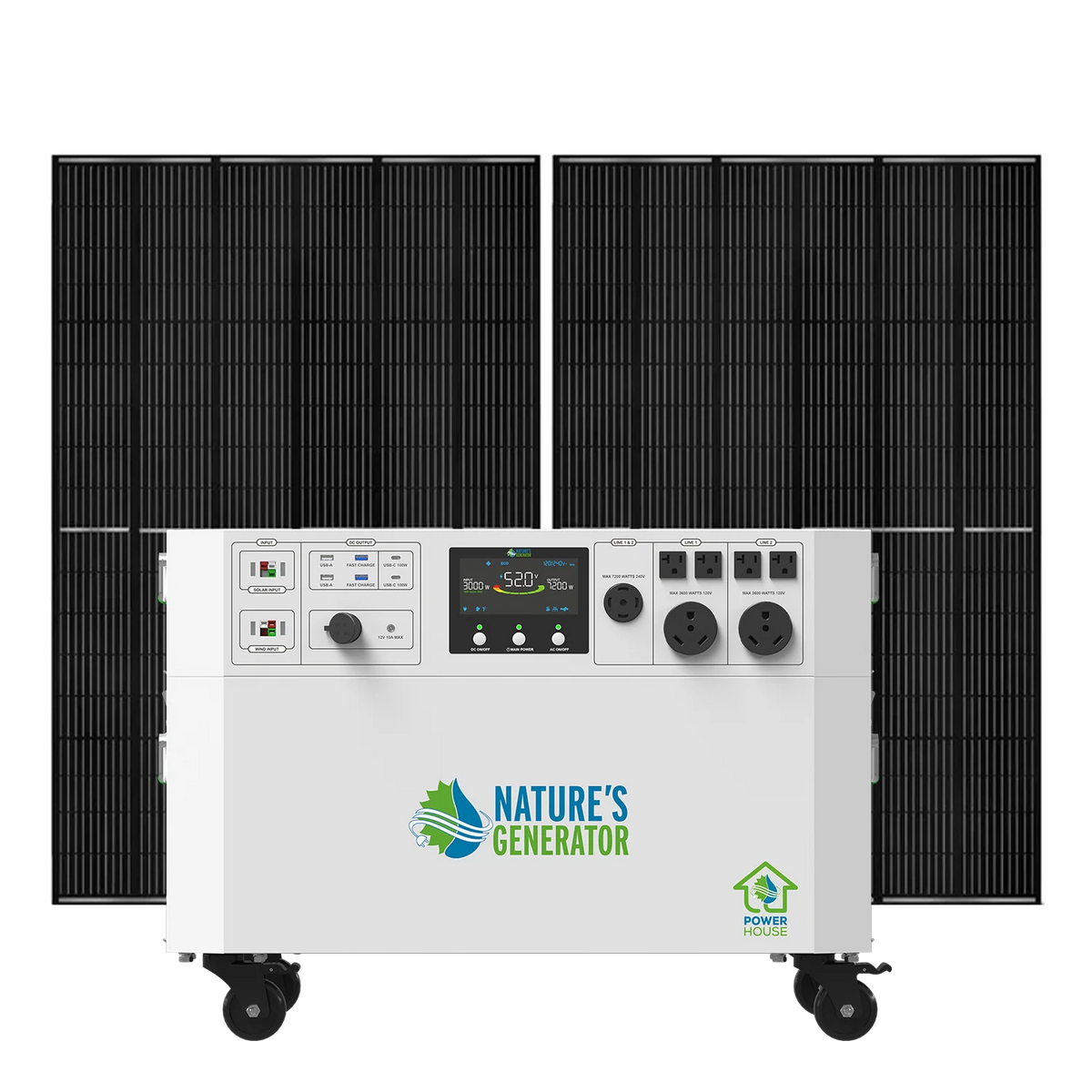 Nature's Generator Powerhouse V2 Whole Home Solar Generator NGPHAU