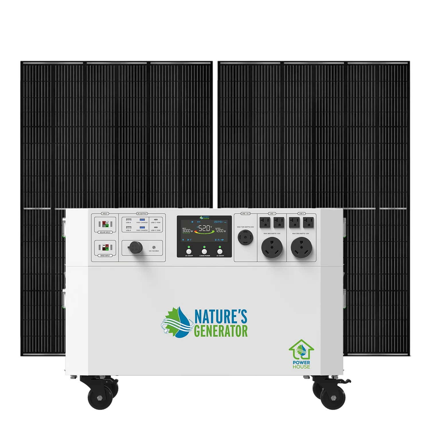 Nature's Generator Powerhouse V2 Whole Home Solar Generator NGPHAU