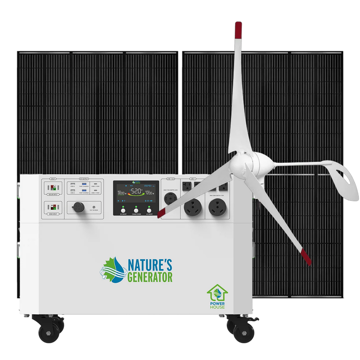 Nature's Generator Powerhouse V2 Solar and Wind Generator NGPHAUW