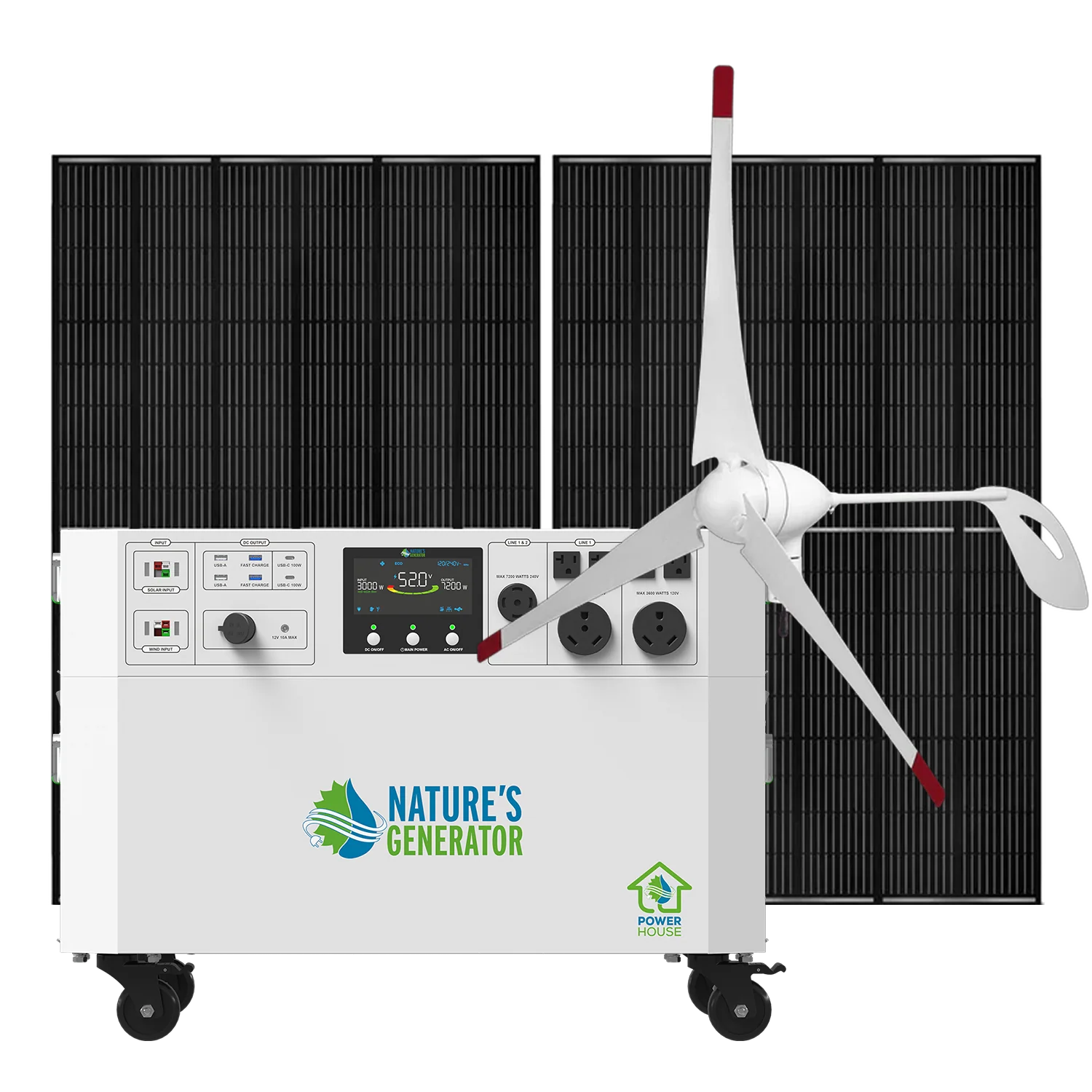 Nature's Generator Powerhouse V2 Solar and Wind Generator NGPHAUW