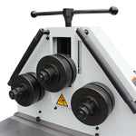 KaKa Industrial Roll Bending Machine, Heavy Duty Electric Pipe, Flat Bar (2"x0.4"), Square Tube (2"x2"x0.1"), Angle Steel Round Tube, 1.5kW Motor, Horizontal/Vertical Operation 230V 3-PH RBM-40HV 191003V220
