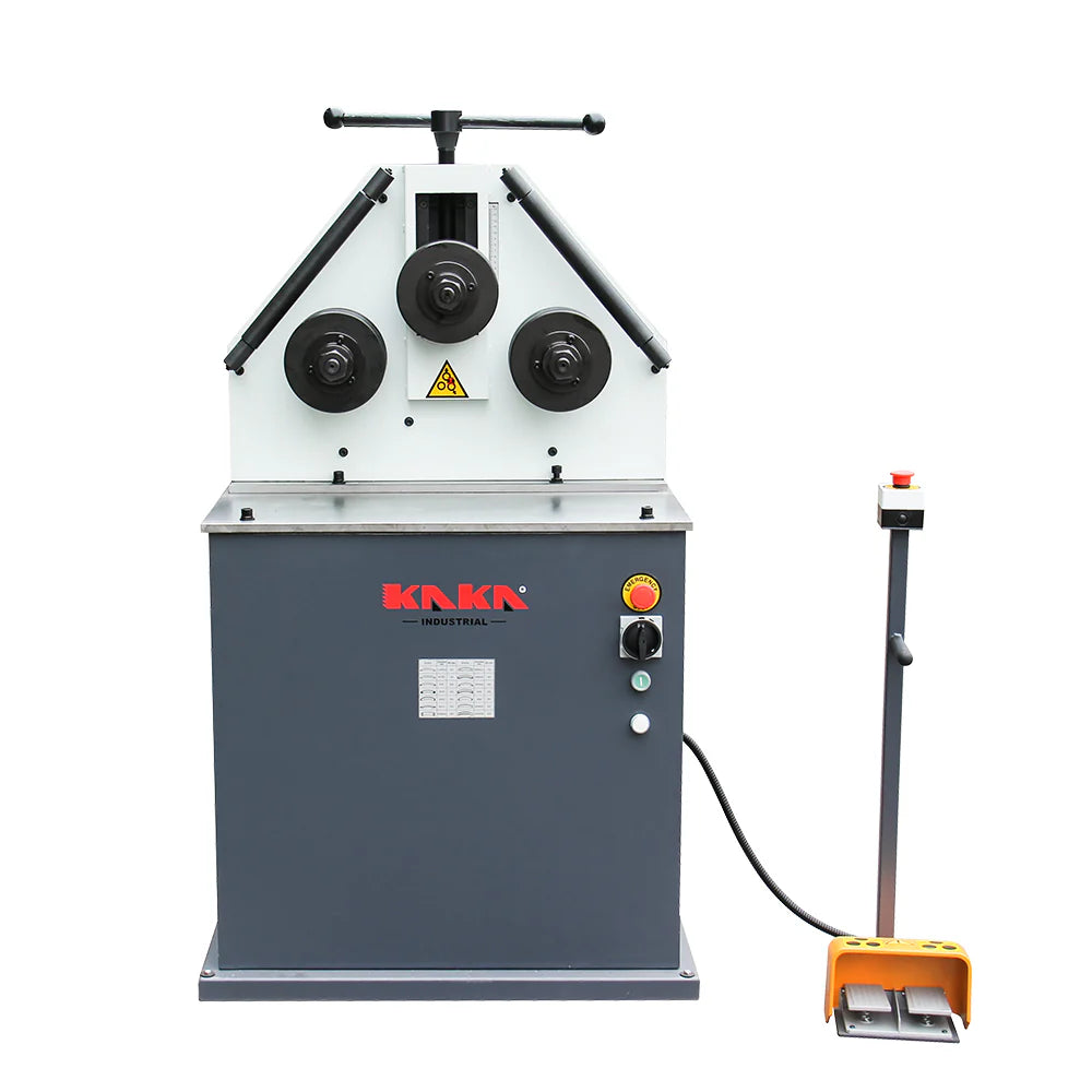 KaKa Industrial Roll Bending Machine, Heavy Duty Electric Pipe, Flat Bar (2"x0.4"), Square Tube (2"x2"x0.1"), Angle Steel Round Tube, 1.5kW Motor, Horizontal/Vertical Operation 230V 3-PH RBM-40HV 191003V220