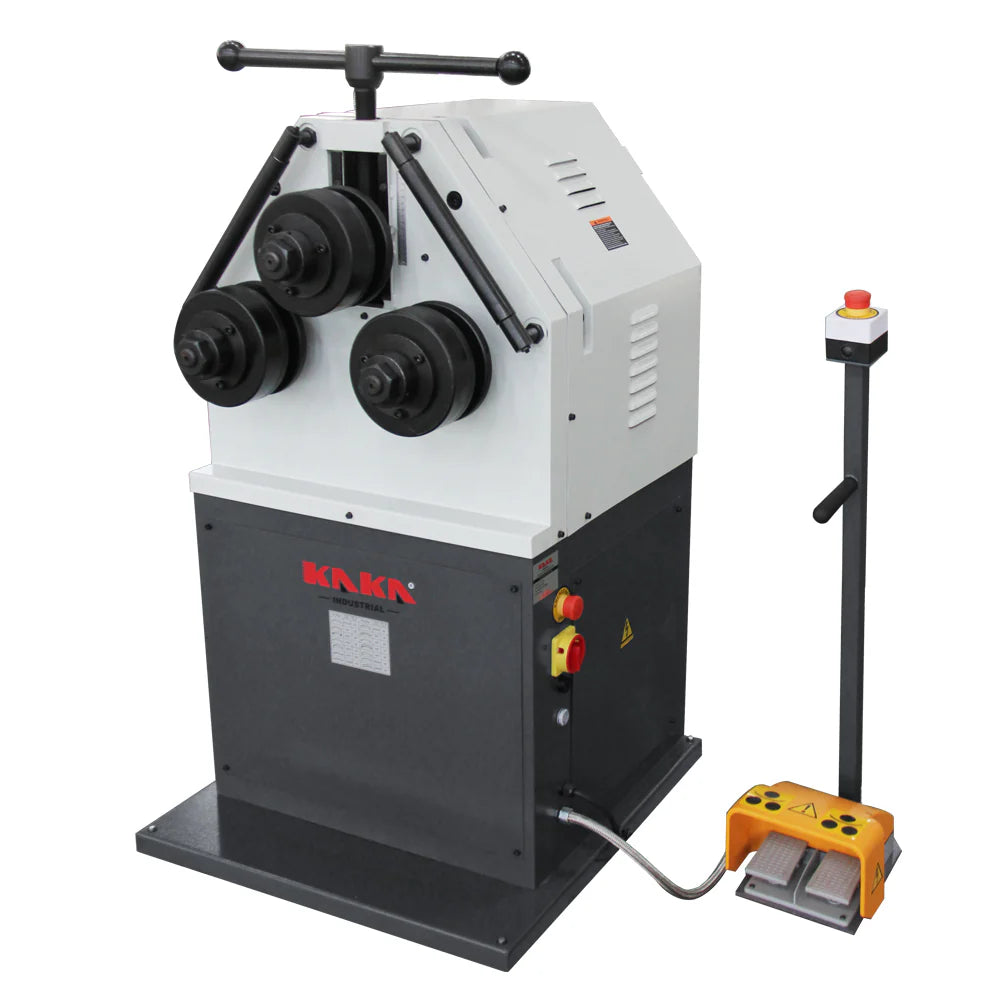 KAKA INDUSTRIAL Roll Bending Machinerocesses Flat Bar (4"x0.6"), Square Tube (2"x2"x0.12"), Angle Steel & Round Pipe (ø2.76"), 2.2kW Motor, Horizontal/Vertical Operation, 230V 3PH RBM-50HV 191011V230V460